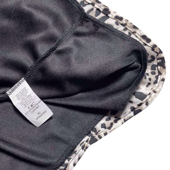 NWT ee:some Women Animal Print Shift Dress Size XL Brown Boho 3/4 Balloon Sleeve - Picture 10 of 14